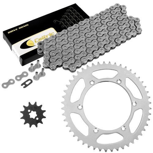 Drive Chain & Sprockets Kit for Kawasaki KX125 1990 1991