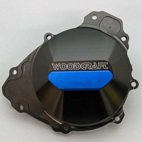 Yamaha 2009-2014 R1 Woodcraft Left Side Engine Stator Cover - Blue Plate