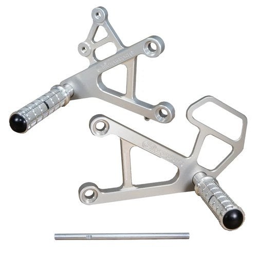 Kawasaki 2003-2004 ZX6R Woodcraft Racing Rearsets / Footpegs - Standard Kit
