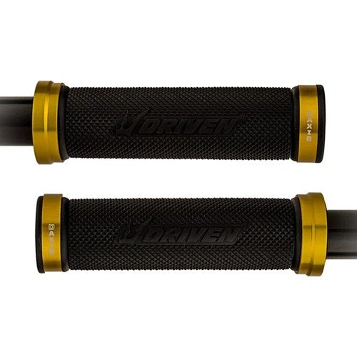 Driven Universal D-AXIS Anodized Alloy Grips Will Fit Standard 7/8" Bars - Gold