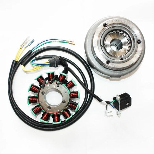 12 Pole Magneto Stator Roller Flywheel 200cc 250cc Engine Pit Quad Dirt Bike ATV