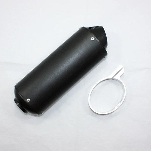 38mm Matt BK Alloy Exhaust Muffler + Clamp 125c 140cc 150cc Pit Trail Dirt Bike