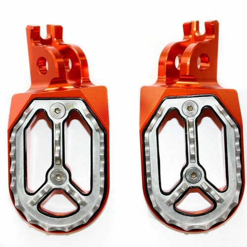 CNC Orange Stainless Footpeg Foot Peg Rest Pedal FX208 CRF250 MX Motorcycle Bike