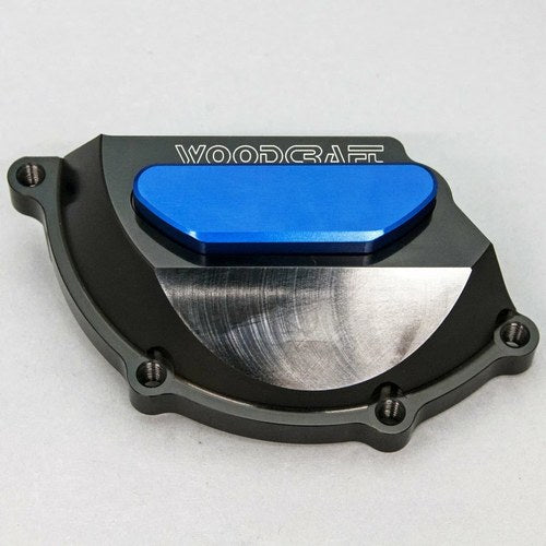 BMW 2009-19 S1000RR Woodcraft Lhs Stator Engine Cover Protector - Blue Plate