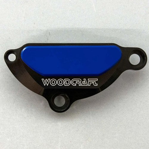 Yamaha R1 2004-2008 Woodcraft Lhs Engine Ignition Cover Protector - Blue Plate