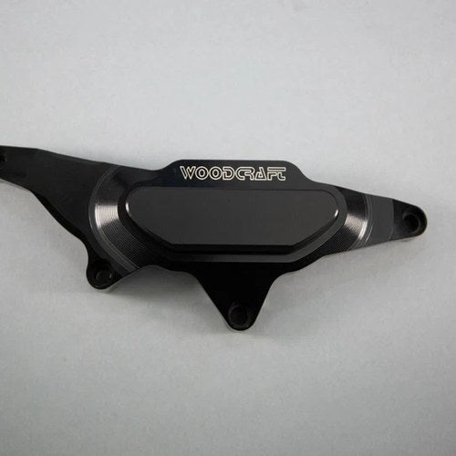 BMW 2020-2025 S1000RR Woodcraft Clutch Cover Engine Protector - Black Plate
