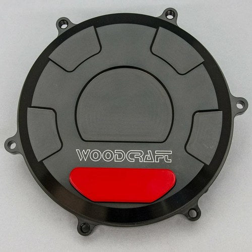Ducati 2011-2017 1199 Panigale Woodcraft Right Side Clutch Cover - Red Plate