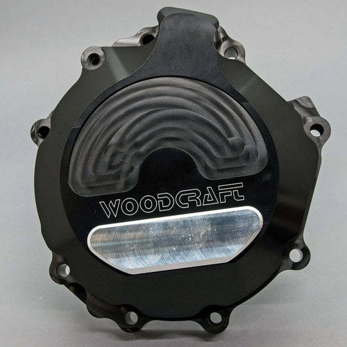 Woodcraft 2006-2010 Kawasaki ZX10R Left Side Engine Stator Cover - Silver Plate