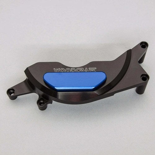 Kawasaki 2018-2023 Ninja 400 Woodcraft Lhs Stator Cover Protector - Blue Plate