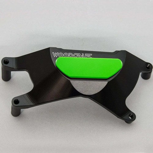 Yamaha 2014-2017 FZ09 Woodcraft Clutch Cover Engine Protector - Green Plate