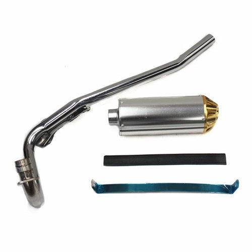 Gold Exhaust Pipe Muffler System 90cc 110cc 125cc 140cc Pit Pro Dirt Bike