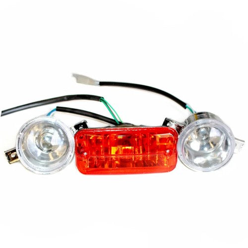 12V Pair Head Light Lamp & Tail Light 110cc 125cc Bull Farm Quad Dirt Bike ATV