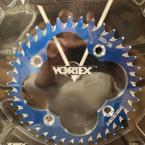 Honda 2004-2014 TRX450R Vortex CAT5 Aluminum 520 Rear Sprocket 38 Tooth Blue