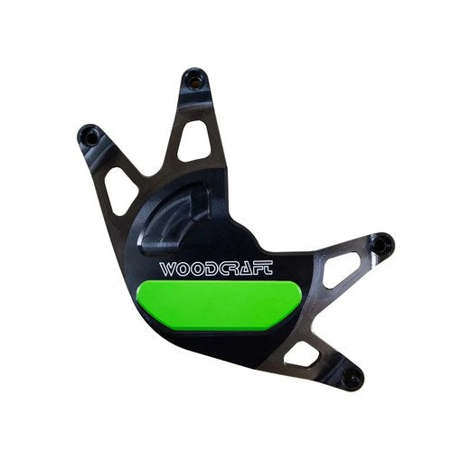Yamaha 2021-2025 MT-09 Woodcraft Clutch Cover Engine Protector - Green Plate