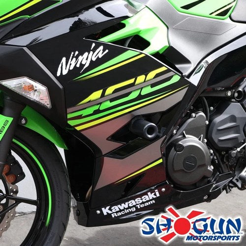 Kawasaki Ninja 400 2018-2023 Shogun No Cut Frame Sliders Plus Bar Ends & Spools