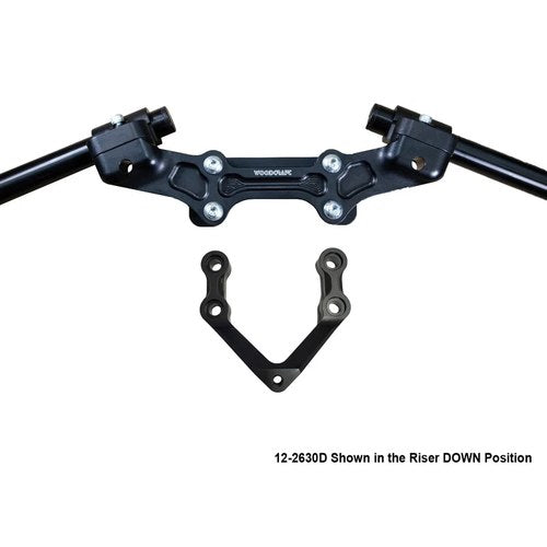 Ducati 2016-2019 Monster 1200R Woodcraft Clipon Adapter W/ Damper Mount - 1.5"