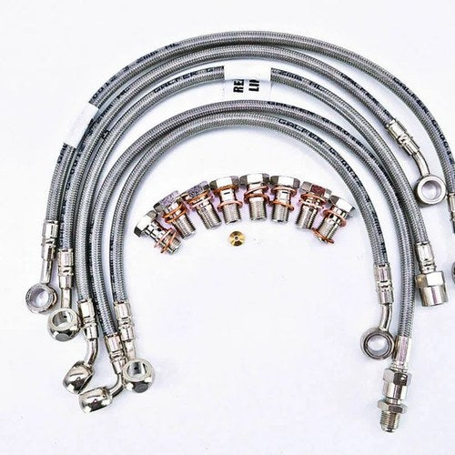 Yamaha 1986-1987 FJ 1200 Antidive Gbrakes Braided Front Brake Line Kit - 5 Lines