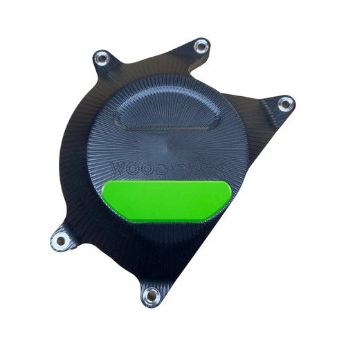 Aprilia 2024-2025 RS457 Woodcraft Clutch Cover Engine Protector - Green Plate