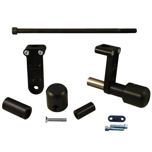 Ducati 2019-2025 Hypermotard 950 Woodcraft Racing Frame Slider Kit / Black Pucks