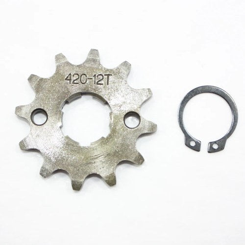 12T Teeth 20mm 420 Chain Front Sprocket Cog Pit Trail Quad Dirt Bike ATV Buggy