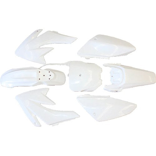 White Plastics Guard Fairing Fender Kit CRF70 150c 160cc Pit Pro Trail Dirt Bike