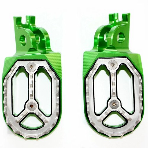 CNC Green Stainless Footpeg Foot Pegs Rest Pedal FX208 CRF250 MX Motorcycle Bike