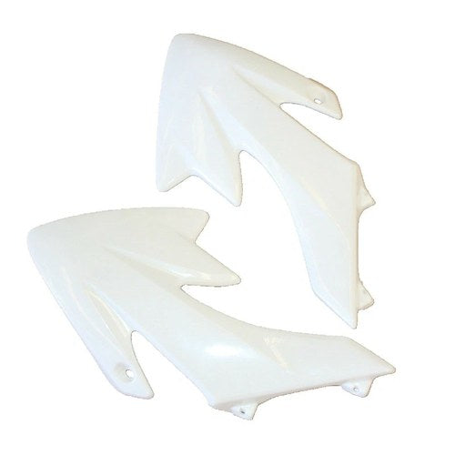 White Plastic Front Tank Side Guard Fender Fairing CRF50 Style Pit Pro Dirt Bike