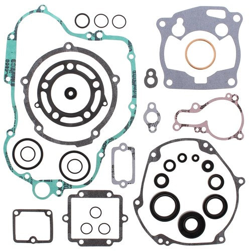 Kawasaki KX 125, 1992-1993, Complete Gasket Set with Seals - KX125