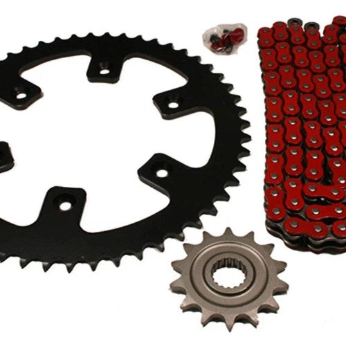 Honda CR250R, 1988 1989 1990 1991, Red O-Ring Chain & Sprockets - CR250, CR 250