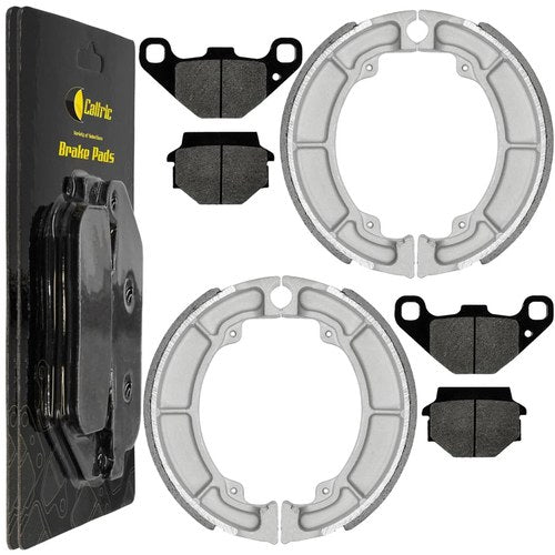 Front Brake Pads and Rear Brake Shoes For Kawasaki KLF300B Bayou 300 1988-2004