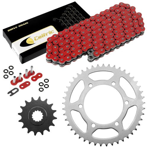 Red O-Ring Drive Chain & Sprockets Kit for Yamaha R6 YZF-R6 2006-2016