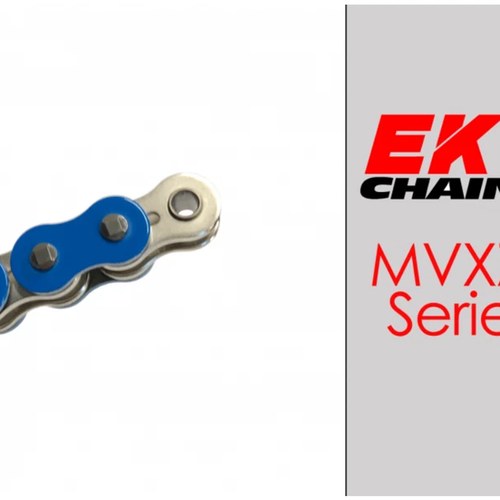 EK MVXZ2-530 Motorcycle Chain 120 Links Tensile Strength 9300 lbs Blue