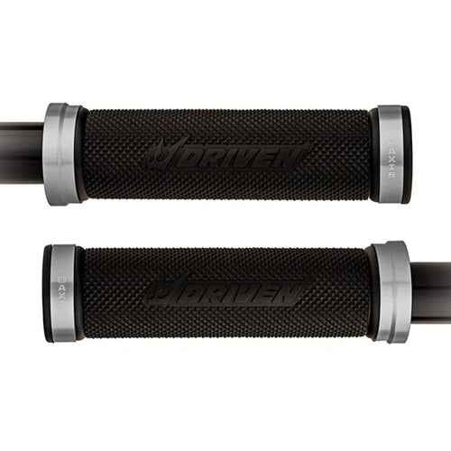 Driven Universal D-AXIS Anodized Alloy Grips Will Fit Standard 7/8" Bars Silver