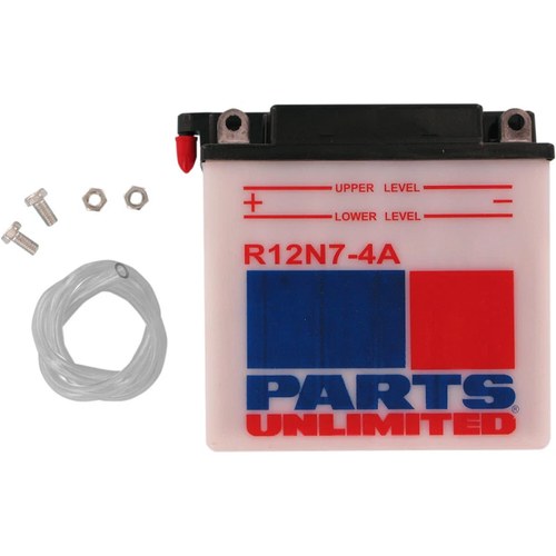 Parts Unlimited 12V Conventional Battery #12N7-4A (R12N7-4A)