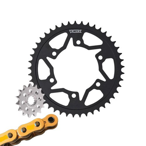 Kawasaki 2006-2007 ZX10R Vortex 520 w 150 Link Chain & Steel Sprocket Kit 16-42
