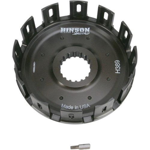 Hinson Racing Billetproof Hardcoated Aluminum Clutch Basket w/Cushions (H389)
