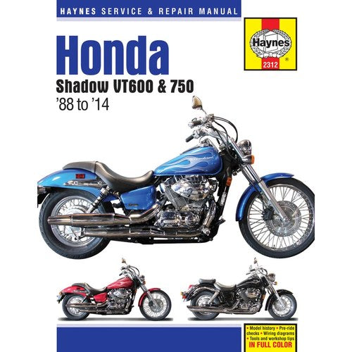 Haynes Repair Manual - Honda VT600 & VT750 Shadow (88-14)