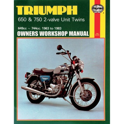 Haynes Repair Manual - Triumph 650 & 750 2-valve Unit Twins 1963-1983