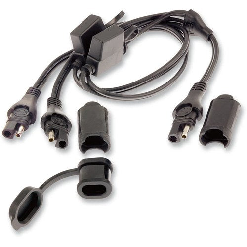 TecMate OptiMate Battery Y-splitter Cable, Sae in to Dual Fuse Sae Out O5