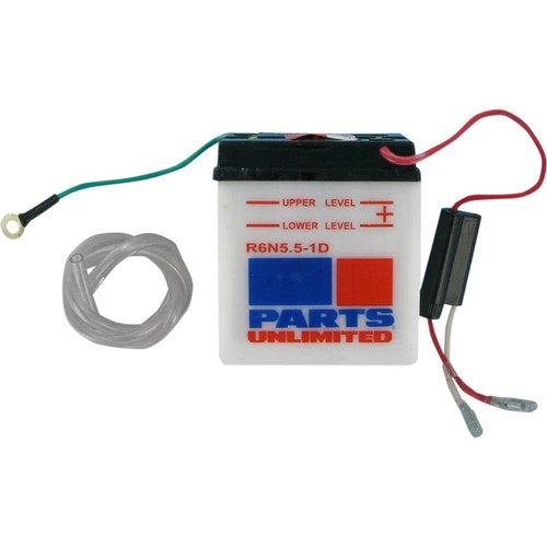 Parts Unlimited 6V Conventional Battery #6N5.5-1D (R6N5.5-1D)