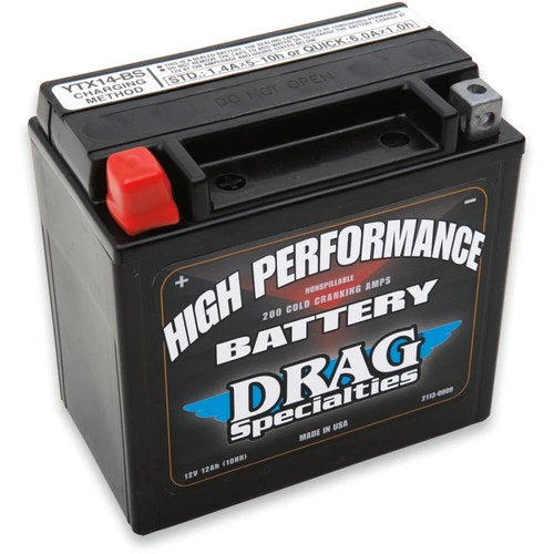 Drag Specialties 12V High Performance Battery (Cross Ref YTX14) 2113-0009