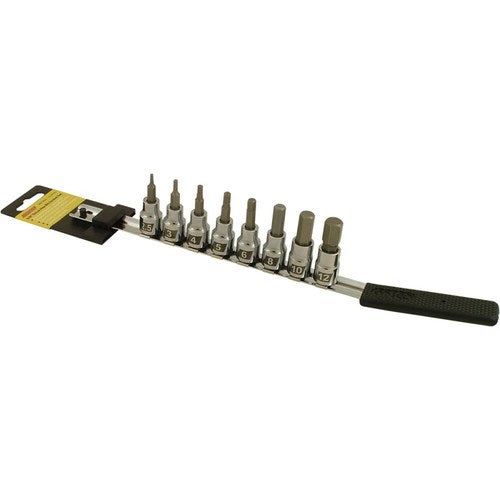 CruzTOOLS 8-Piece Hex Socket Bit Set - Metric (ME38HBS)