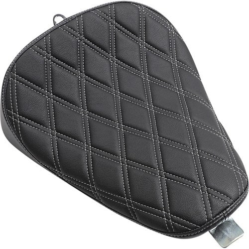 Drag Specialties Bobber Solo Seat - Double Diamond - XL (Black/Silver) 0804-0740