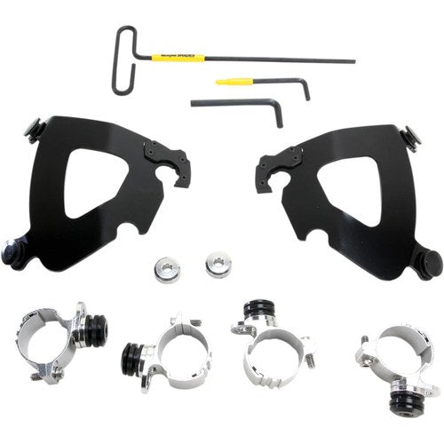 Memphis Shades Gauntlet Fairing Trigger-Lock Mount Kit, XL1200 (Black) MEB2006