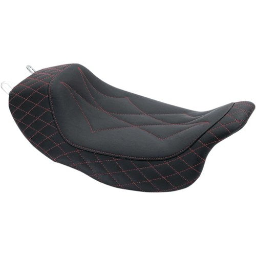 Mustang Revere Solo Seat - Diamond (Red / Black) 75130AB