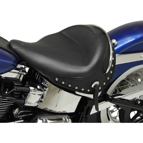 Mustang Wide Vintage Deluxe Solo Seat - Studded (Black) 76231