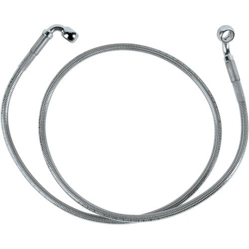 Drag Specialties Front Brake Line - Fxdl - Clear-Coated Stainless Steel | 640110