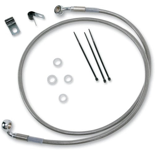 Drag Specialties +2" Brake Line - Front - Stainless Steel - 99-07FXST | 640210-2