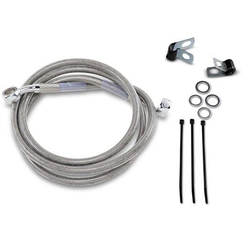Drag Specialties +4" Brake Line - Front - Stainless Steel - 99-07FXST | 640210-4