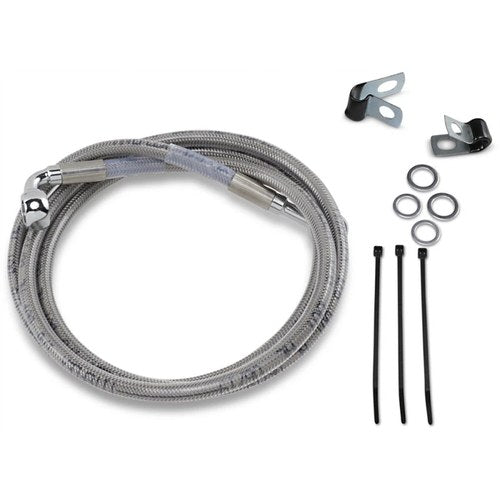 Drag Specialties +6" Brake Line - Front - Stainless Steel | 640115-6